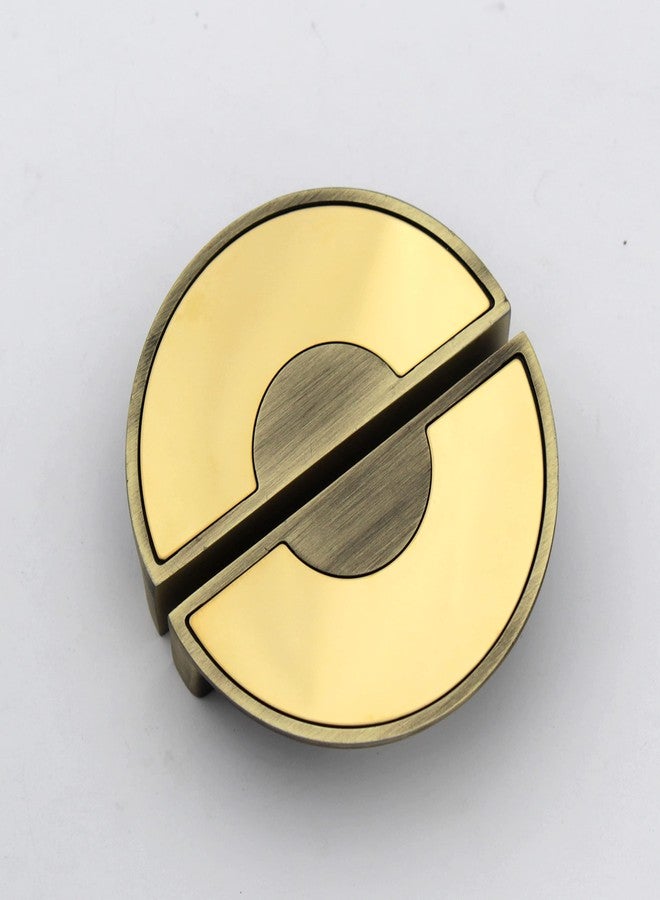 ABVIN 3" Semi Circle Antique Gold Unique Cabinet Beautiful Drawer Knobs, Decorative Dresser Drawer Pulls - 1set - Image 1